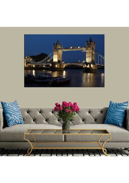 Dekoratif Baskı Londra Köprüsü Kanvas Tablo