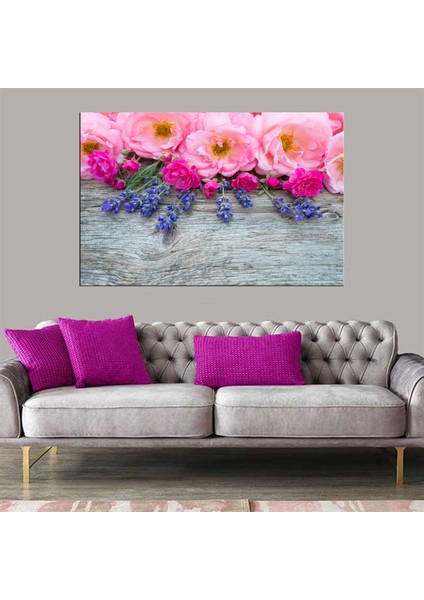 Dekoratif Baskı Çiçekler Kanvas Tablo