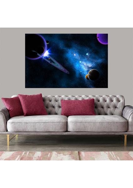 Dekoratif Baskı Gezegenler Kanvas Tablo