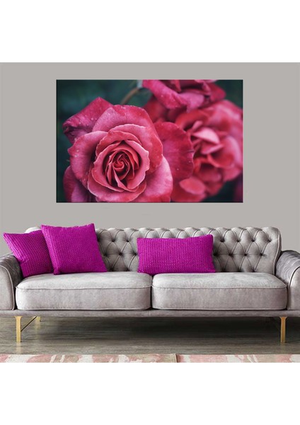 Dekoratif Baskı Gül Kanvas Tablo