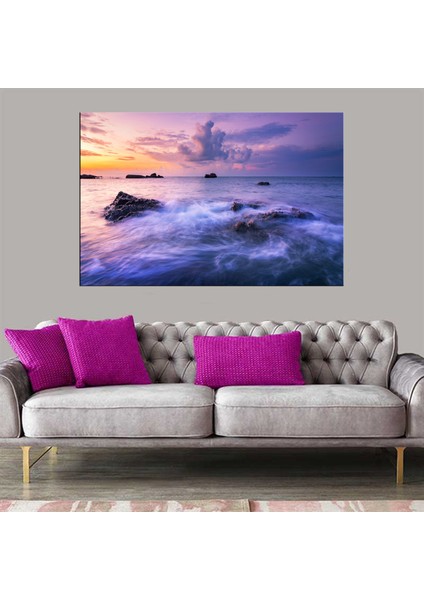 Dekoratif Dalgalar Kanvas Tablo