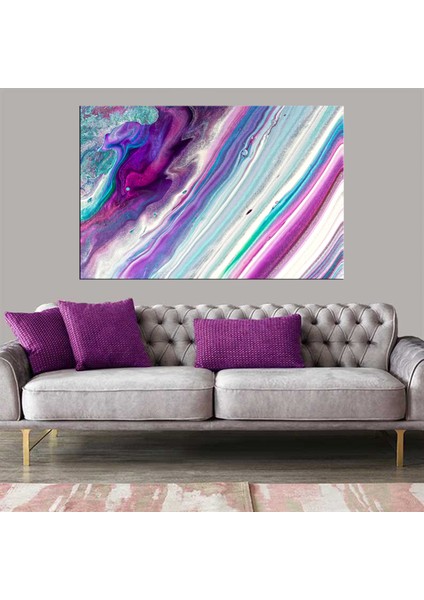 Dekoratif Baskı Pop Art Line Kanvas Tablo