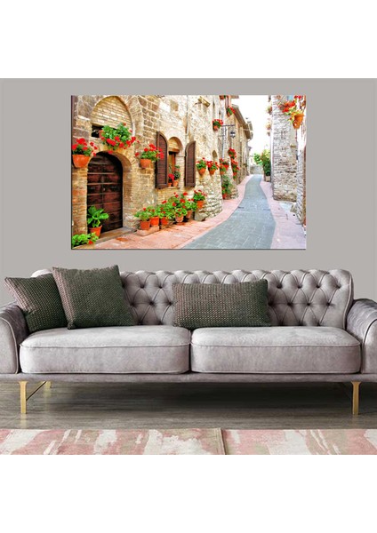 Dekoratif Baskı Çiçekli Duvarlar Kanvas Tablo