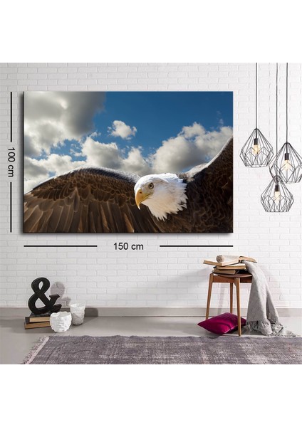 Dekoratif Gökyüzünde Kartal Kanvas Tablo
