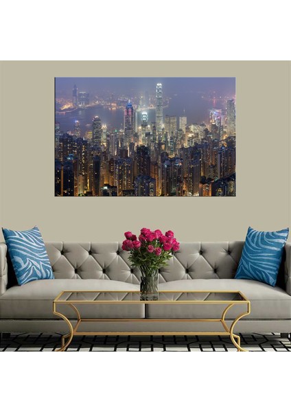 Dekoratif Baskı Şehir Kanvas Tablo