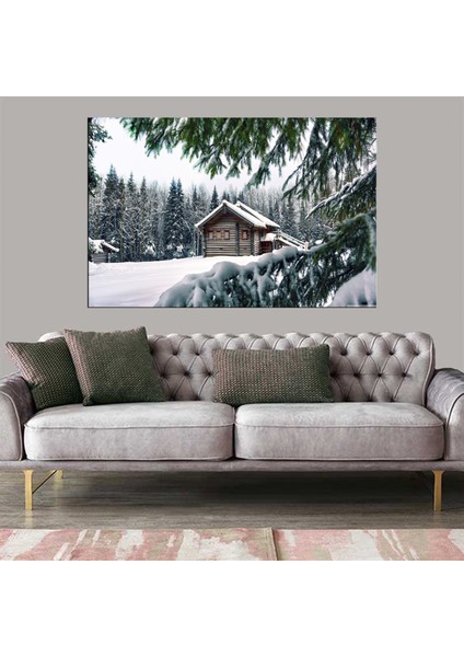 Dekoratif Baskı Kulübe Kanvas Tablo