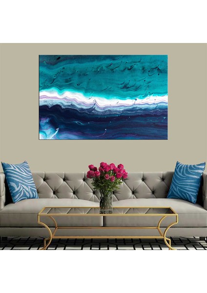Dekoratif Baskı Dalgalar Kanvas Tablo