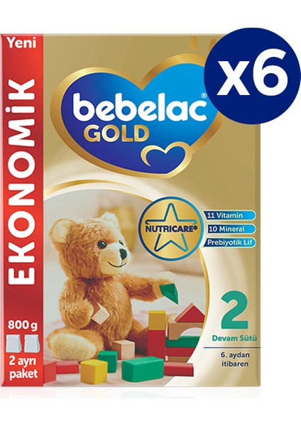 Gold 2 Devam Sütü 800 gr x 6 Adet