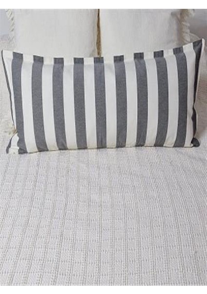 Kalın Çizgili Duck Keten Kırlent