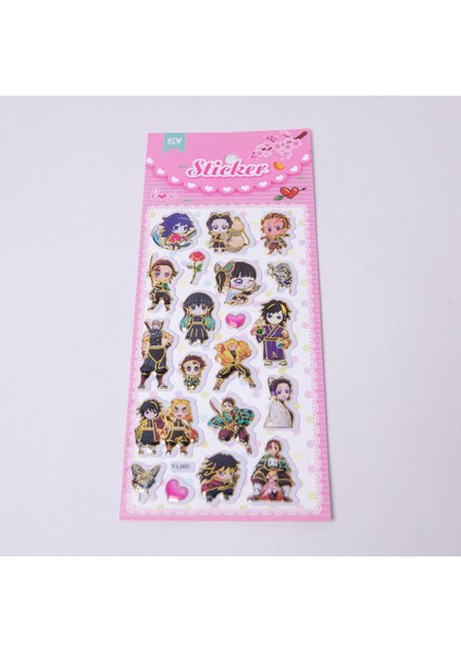 Anime Karakterleri Kabartmalı Sticker
