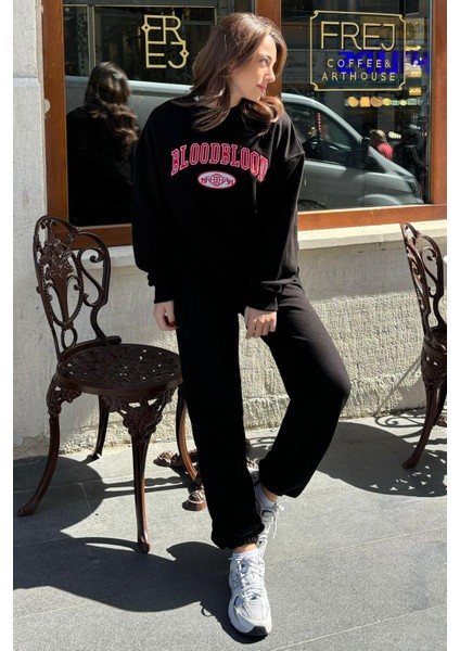 Siyah Bisiklet Yaka Alt Üst Eşofman Takım MG2213 modelleri