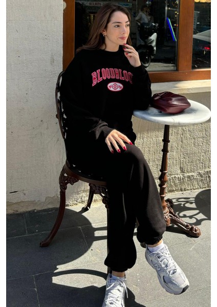 Siyah Bisiklet Yaka Alt Üst Eşofman Takım MG2213 indirimleri