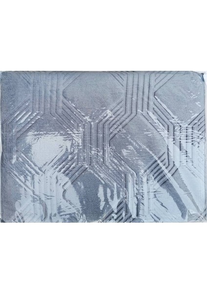 Battaniye Trendy Art Deco Gol Mavı Çift Kişilik(Y)