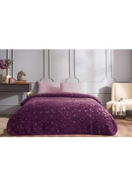 Battaniye Trendy Bordo Çift Kişilik(Y)