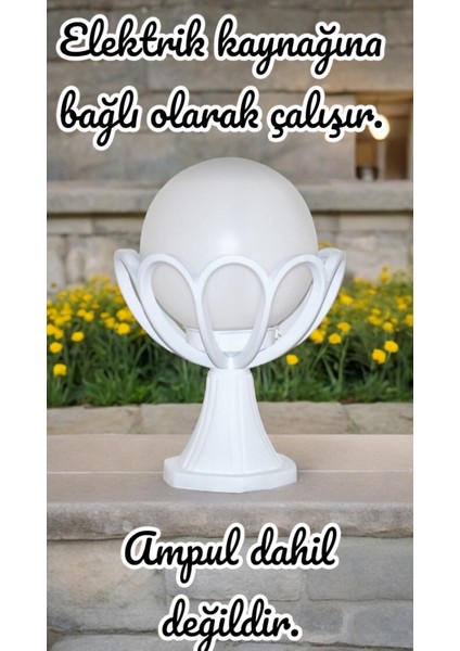 E27 Duylu Dekoratif Set Üstü Armatür, Bahçe Duvar Aydınlatma Apliği, Papatya Bahçe Duvar Armatürü