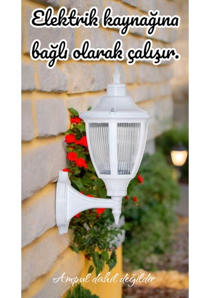 E27 Duylu Dekoratif Duvar Armatür, Bahçe Duvar Aydınlatma Apliği, Teras, Bahçe, Balkon Duvar Apliği