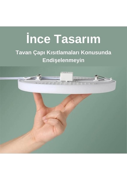 6 Adet 36 Watt, Beyaz Işık, Delik Çapı Ayarlanabilir Modern Tavan Armatürü Çok Kaliteli Tavan Apliği