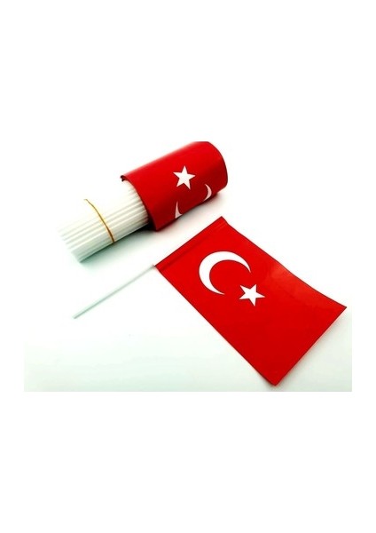 Çubuklu Kağıt Bayrak (80'li) 12X20 cm