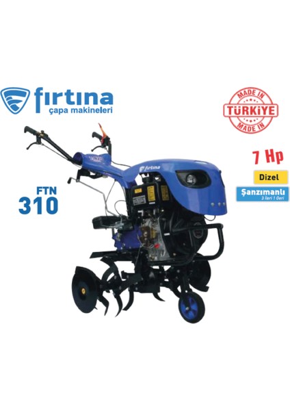 Fırtına 7 Hp Dizel Çapa Makinası Marşlı FTN310