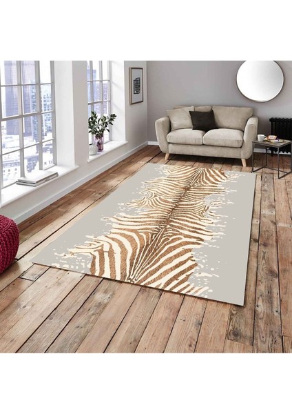 Yeni Desen Leopar Model Ipek Kadife Halı Örtüsü 4m2-160x230