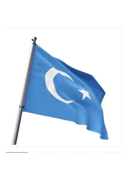 Doğu Türkistan Bayrağı (Gök Bayrak) 100X150 cm Gönder Bayrağı