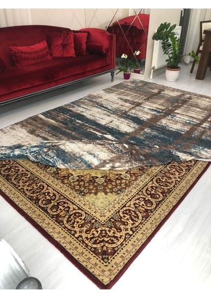 Yakut Model Ipek Kadife Lastikli Halı Örtüsü 4m2-160x230