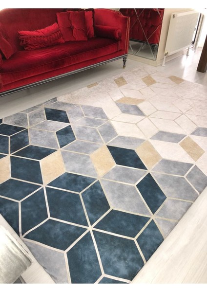 Pudra Piramit Model Ipek Kadife Halı Örtüsü 6m2-200x300