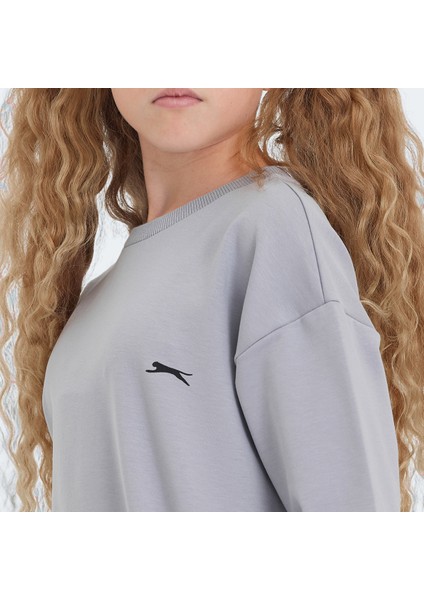 LUPPA Unisex Çocuk Sweatshirt Taş Gri indirimleri