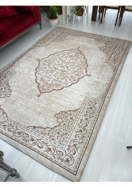 Osmanlı Model Ipek Kadife Lastikli Halı Örtüsü 9m2-250x350