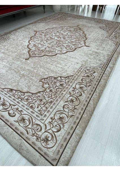 Osmanlı Model Ipek Kadife Lastikli Halı Örtüsü 9m2-250x350