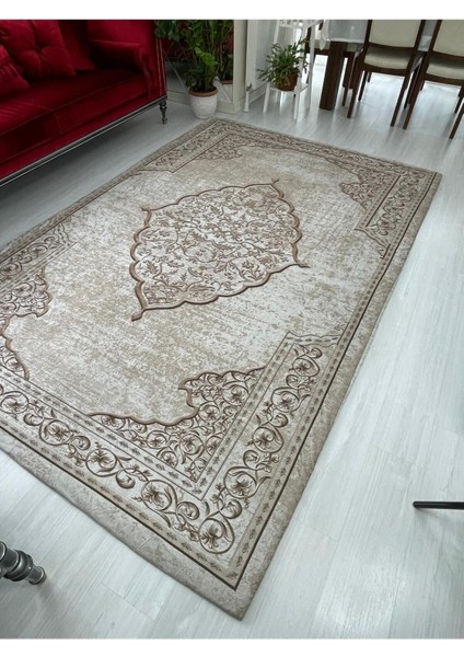 Osmanlı Model Ipek Kadife Lastikli Halı Örtüsü 9m2-250x350