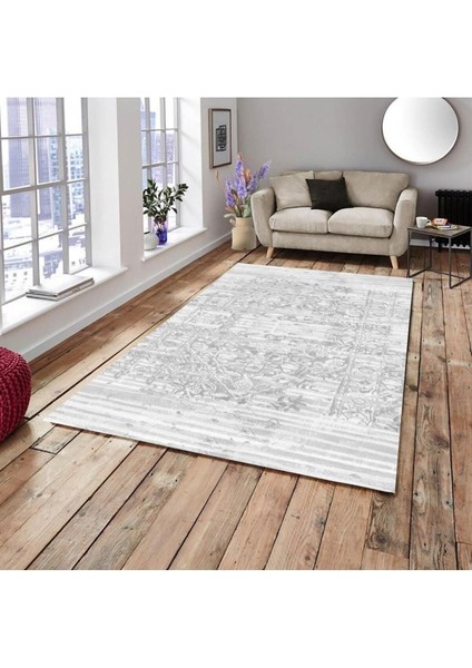 Modern Desen Lastikli Kadife Halı Örtüsü 6m2-200x300