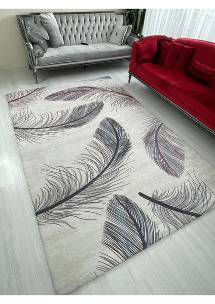 Kuş Tüyü Model Lastikli Halı Örtüsü 4m2-160x230