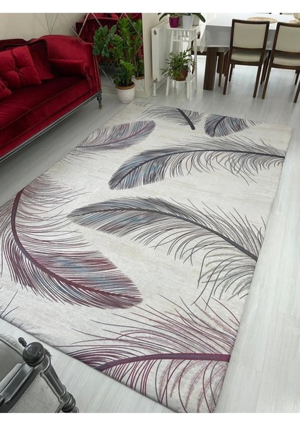 Kuş Tüyü Model Lastikli Halı Örtüsü 4m2-160x230