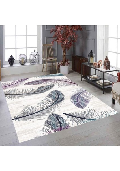 Kuş Tüyü Model Lastikli Halı Örtüsü 4m2-160x230