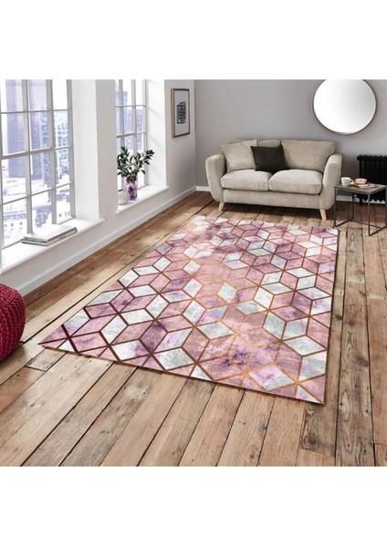 Ipek Kadife Lastikli Halı Örtüsü Zümrüt Model 4m2-160x230