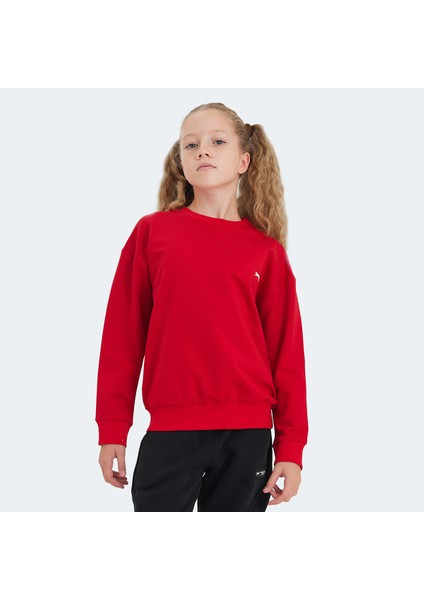 LUPPA Unisex Çocuk Sweatshirt Kırmızı indirimleri