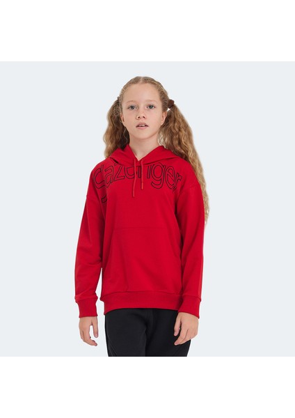 LETTO Unisex Çocuk Sweatshirt Kırmızı