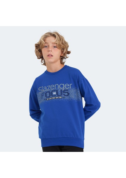 LAST Unisex Çocuk Sweatshirt Saks Mavi
