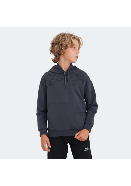 LETTO Unisex Çocuk Sweatshirt Koyu Gri fırsatları