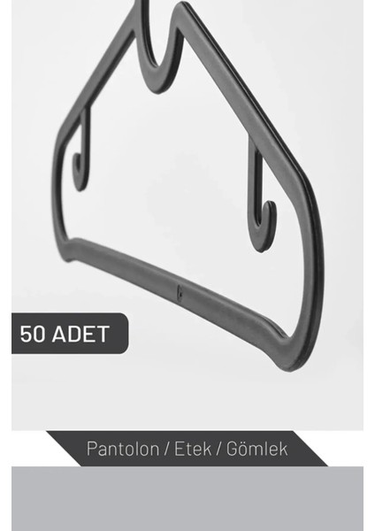 50 Adet Slim Hanger Elbise Kıyafet Giysi Askısı