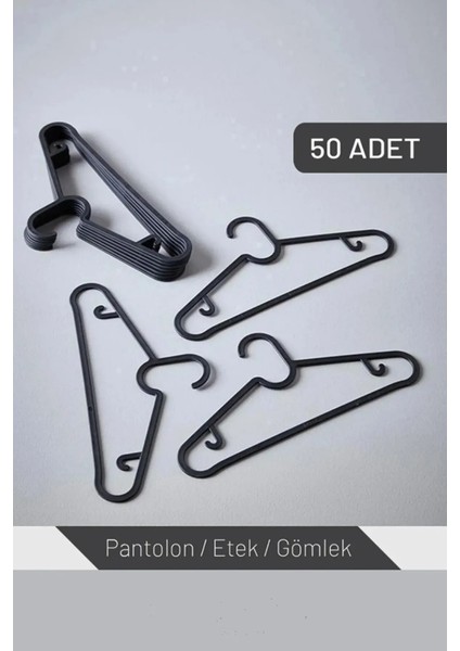 50 Adet Slim Hanger Elbise Kıyafet Giysi Askısı