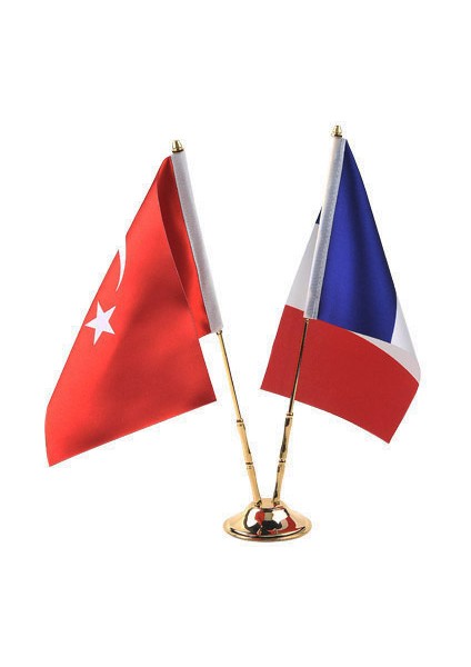Gold Çiftli Devlet Masa Bayrağı