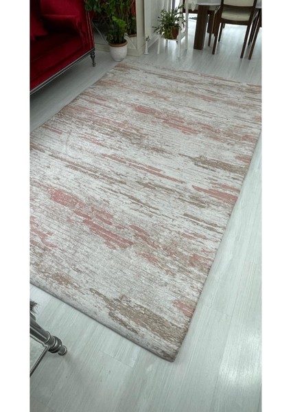 Pembe Firuze Ipek Kadife Lastikli Halı Örtüsü 4 M2 - 160x230