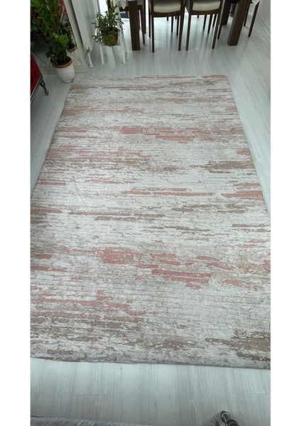 Pembe Firuze Ipek Kadife Lastikli Halı Örtüsü 4 M2 - 160x230