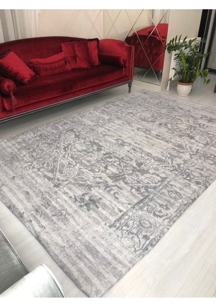 Modern Desen Lastikli Kadife Halı Örtüsü ( 4 M2 ) 160x230