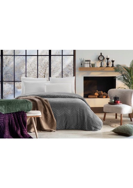 Battaniye Prestıj Grı Tek Kişilik Kutu(Y)