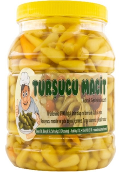 Sarı Biberiye Biber Turşusu Acı Turşu Sulu 1 kg