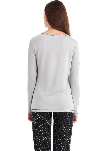 Kadın Gri Pijama Takımı 51610