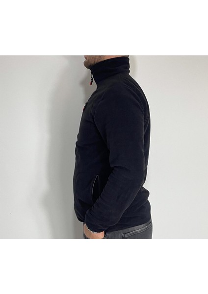 Erkek Siyah Polar 3 Cepli Outdoor Rüzgar Geçirmez Tam Fermuarlı modelleri